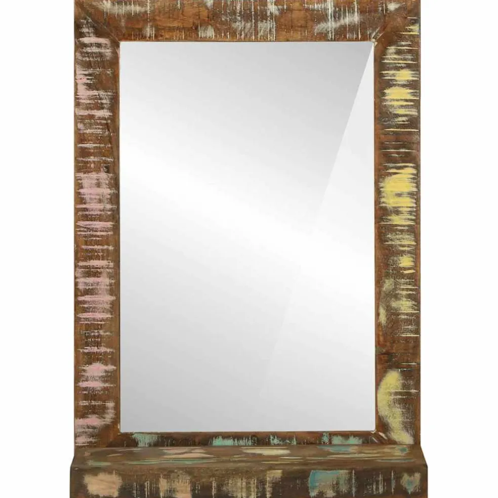 vidaXL Badkamer Spiegel Bruin 50 x 22 x 70 cm Massief Gerecycled Hout