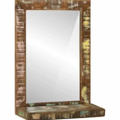 vidaXL Badkamer Spiegel Bruin 50 x 22 x 70 cm Massief Gerecycled Hout