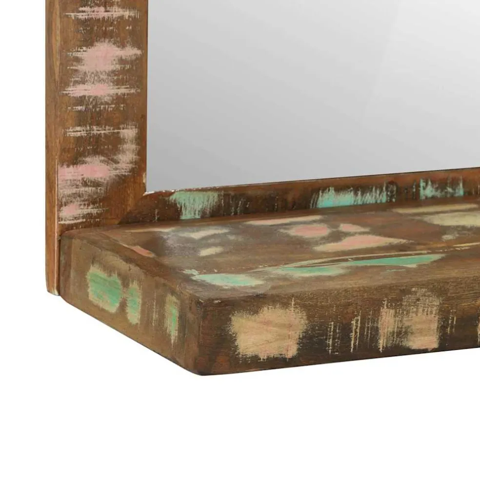 vidaXL Badkamer Spiegel Bruin 50 x 22 x 70 cm Massief Gerecycled Hout
