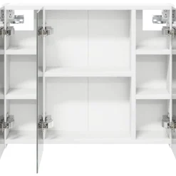 vidaXL Badkamer spiegelkast Wit 60 x 14,5 x 50 cm Bewerkt hout