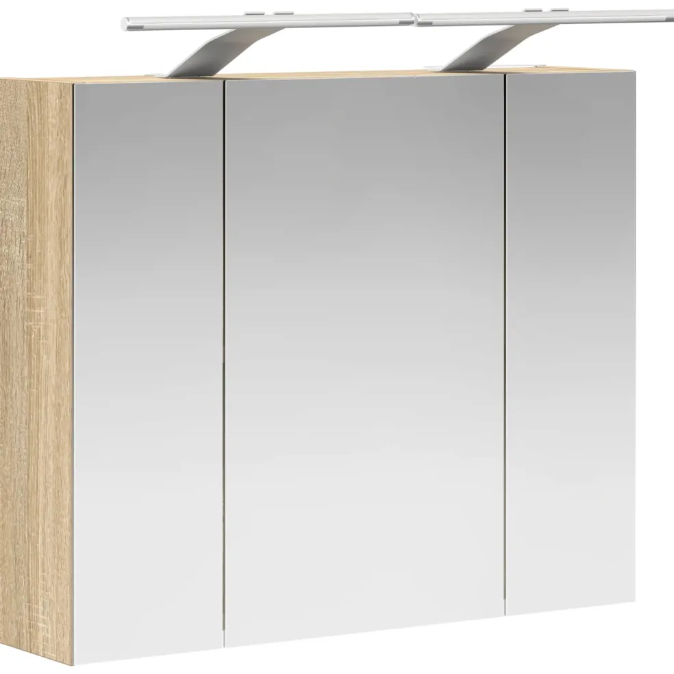 vidaXL Badkamer spiegelkast Sonoma Eiken 60 x 14,5 x 50 cm