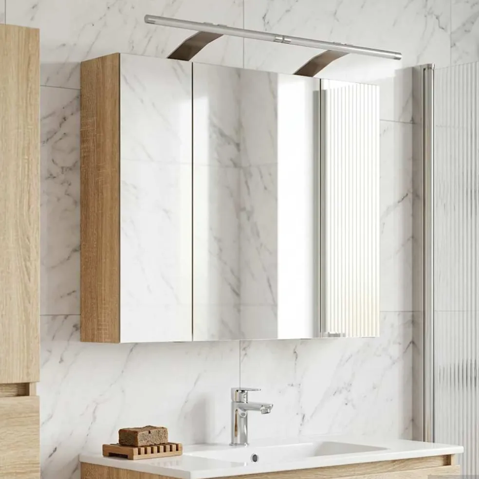 vidaXL Badkamer spiegelkast Sonoma Eiken 60 x 14,5 x 50 cm