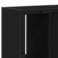 vidaXL Badkamerspiegelkast zwart eiken 60x16x60 cm bewerkt hout