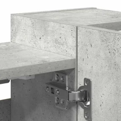 vidaXL Badkamerspiegelkast 80x20,5x64 cm bewerkt hout betongrijs