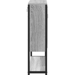 vidaXL Badkamerspiegelkast 60x16x60 cm bewerkt hout grijs sonoma eiken