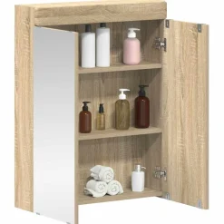 vidaXL Badkamer spiegelkast TULUM Sonoma Eiken 60 x 16,5 x 78 cm