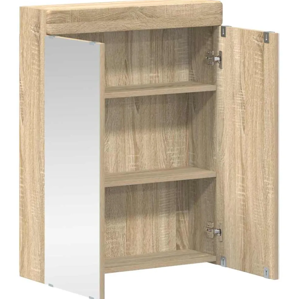 vidaXL Badkamer spiegelkast TULUM Sonoma Eiken 60 x 16,5 x 78 cm