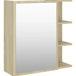 vidaXL Badkamerspiegelkast 62,5x20,5x64 cm bewerkt hout sonoma eiken
