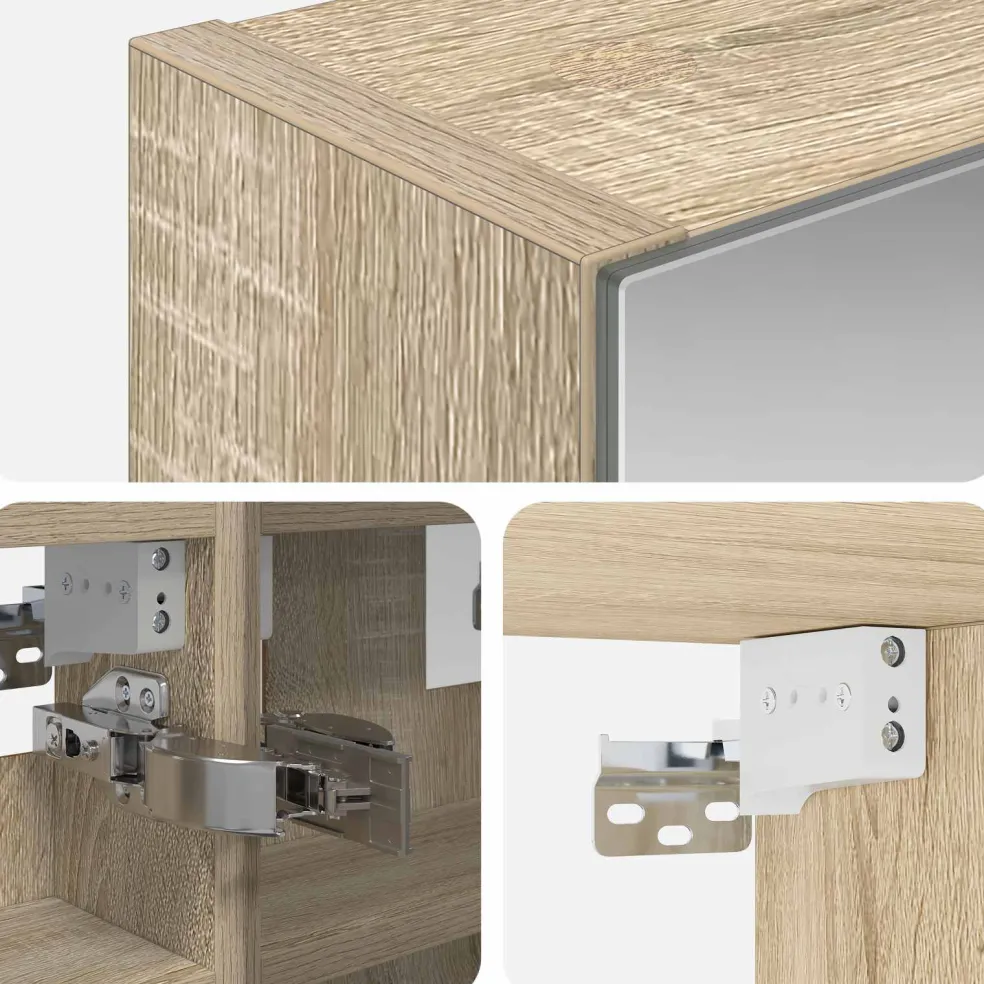 vidaXL Badkamer spiegelkast Sonoma Eiken 30 x 10,5 x 50 cm