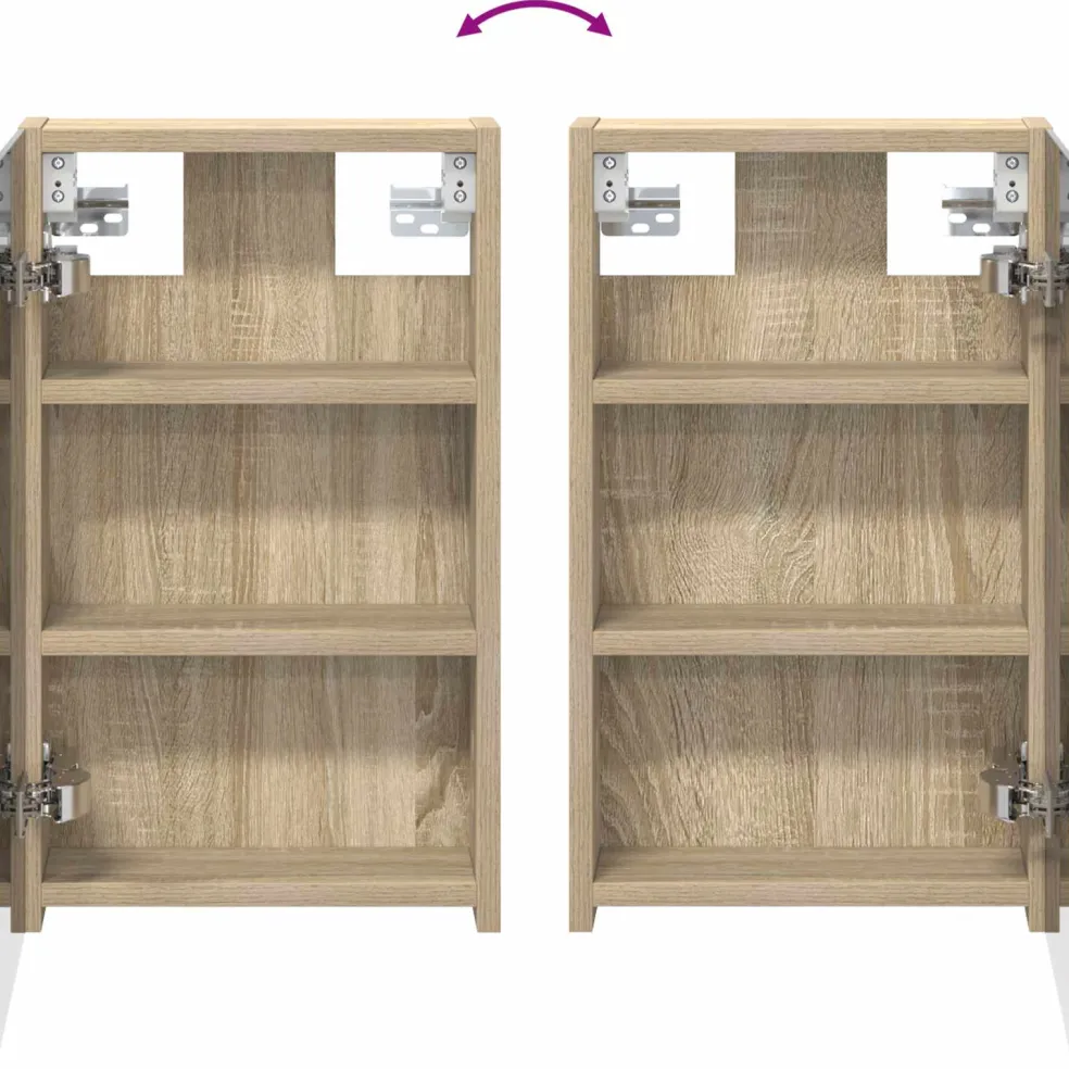 vidaXL Badkamer spiegelkast Sonoma Eiken 30 x 10,5 x 50 cm