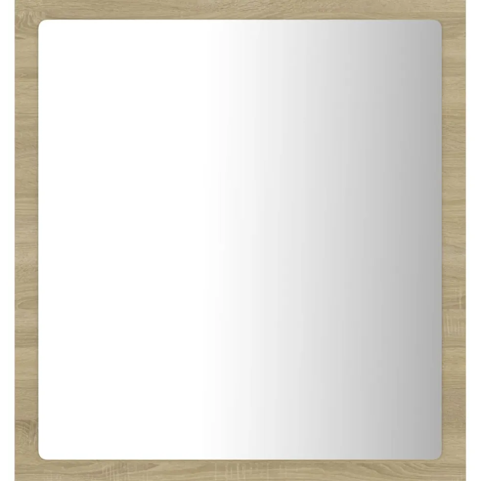 vidaXL Badkamerspiegel LED 40x8,5x37 cm acryl sonoma eikenkleurig