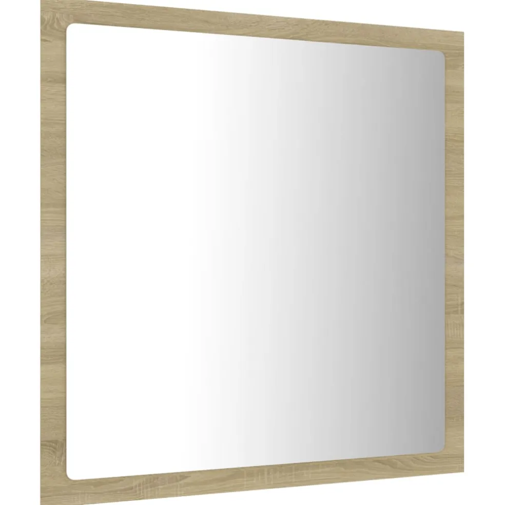 vidaXL Badkamerspiegel LED 40x8,5x37 cm acryl sonoma eikenkleurig