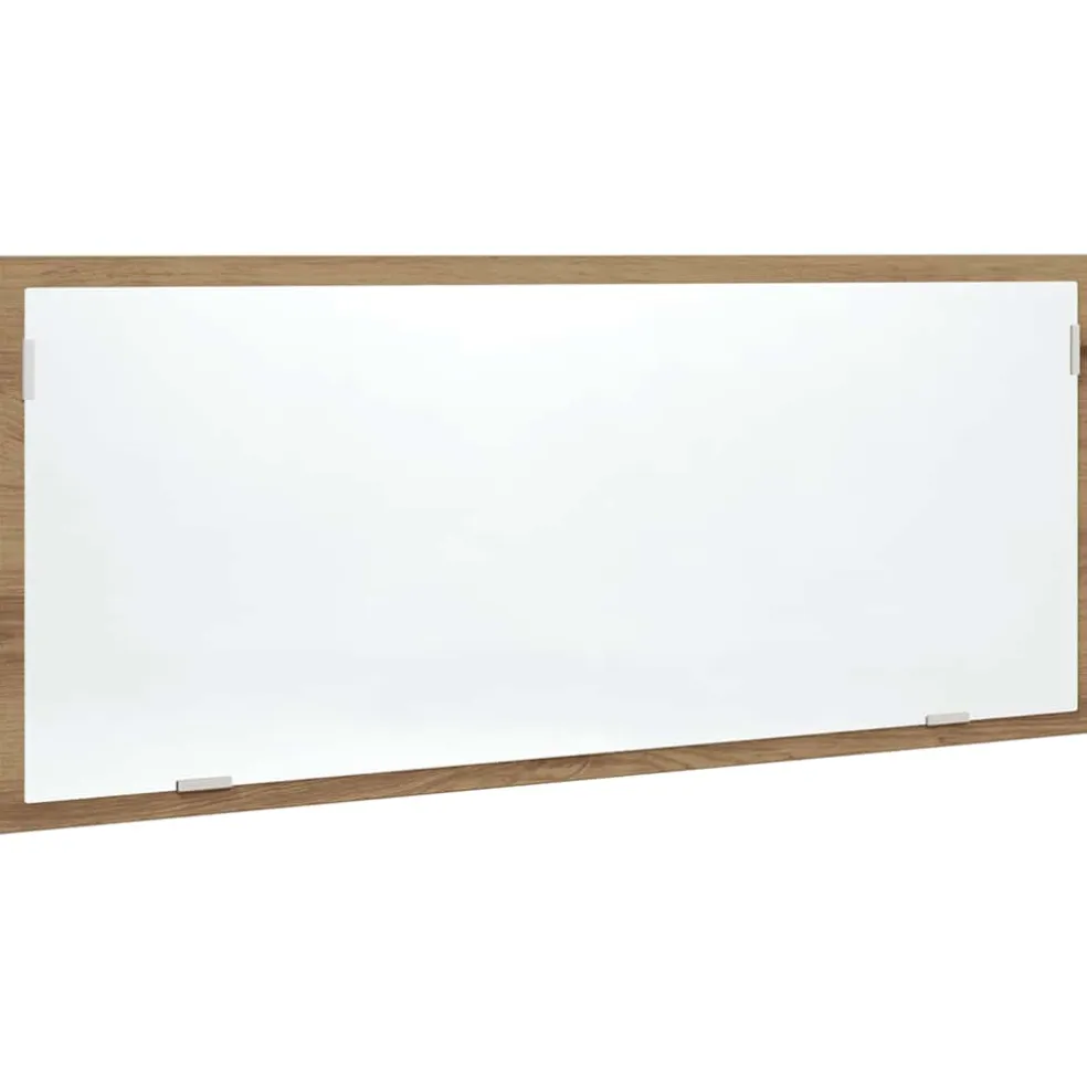 vidaXL Badkamerspiegel LED 100x8,5x37 cm bewerkt hout artisanaal eiken