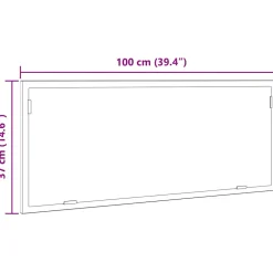 vidaXL Badkamerspiegel LED 100x8,5x37 cm bewerkt hout artisanaal eiken
