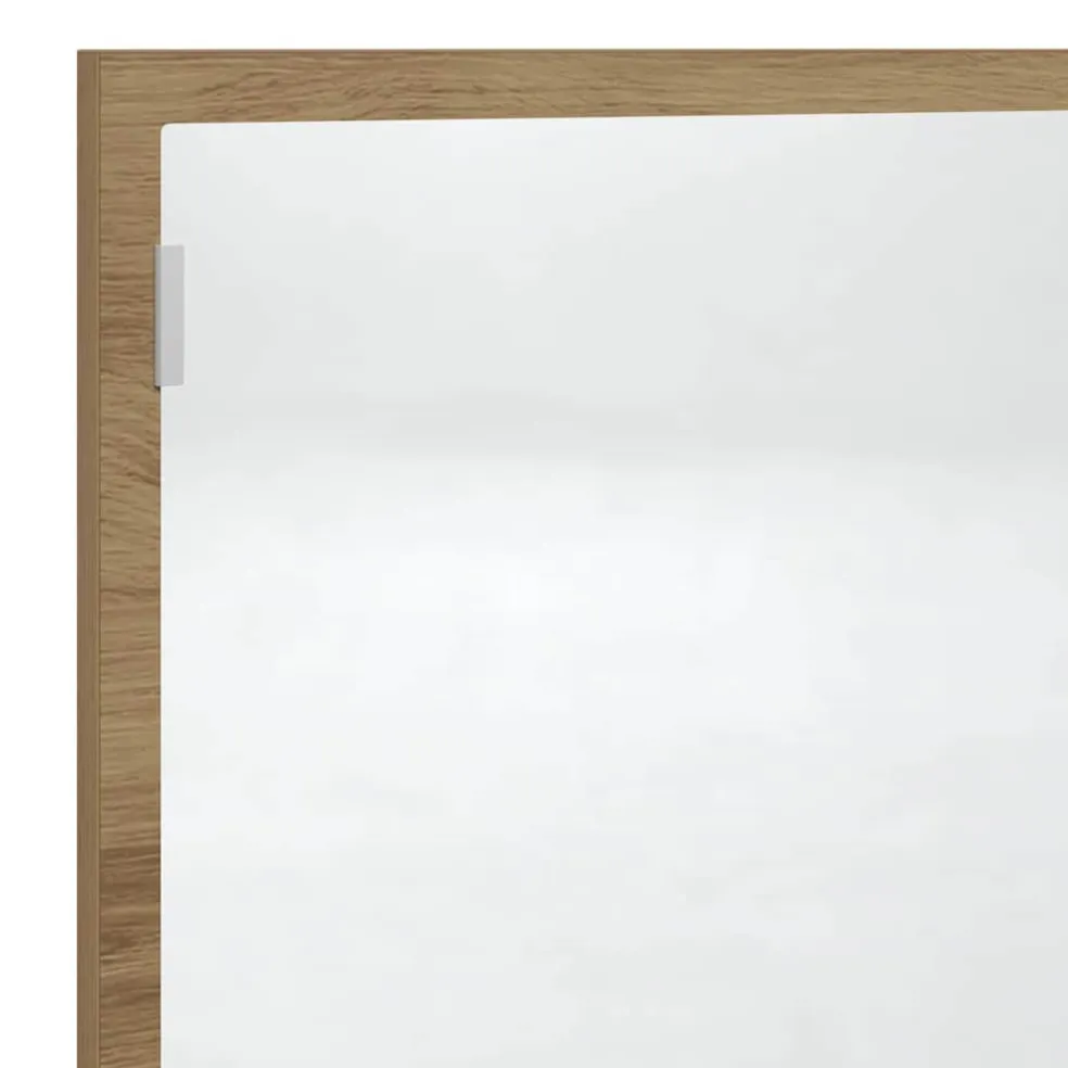 vidaXL Badkamerspiegel LED 100x8,5x37 cm bewerkt hout artisanaal eiken