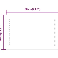vidaXL Badkamerspiegel LED 60x40 cm