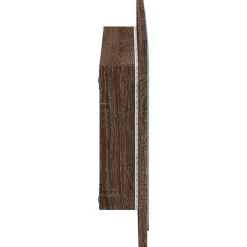 vidaXL Badkamerspiegel met LED 60x8,5x38 cm bewerkt hout bruin eiken