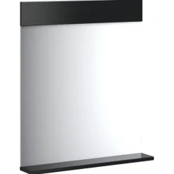 vidaXL Badkamerspiegel met schap BERG 60x12x70 cm massief hout zwart