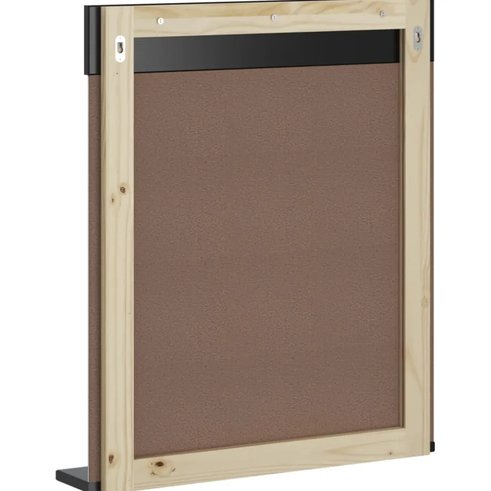 vidaXL Badkamerspiegel met schap BERG 60x12x70 cm massief hout zwart