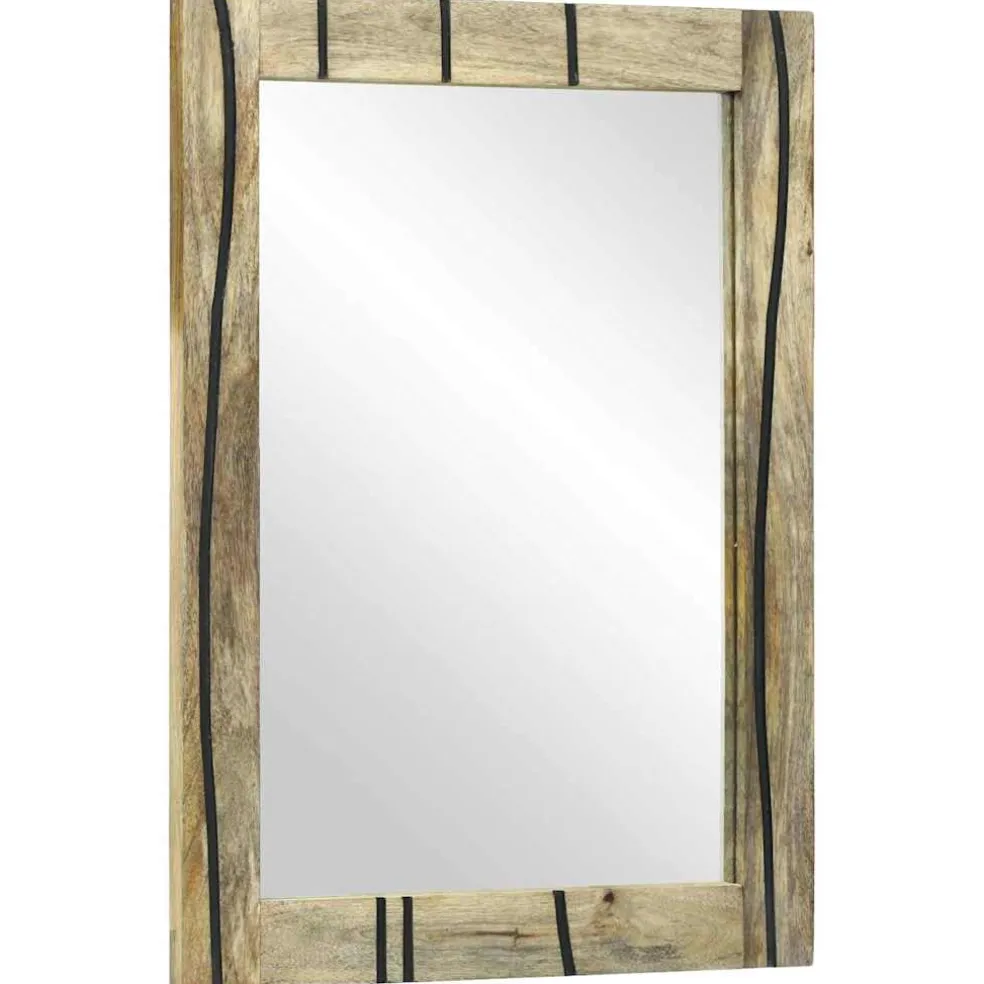 vidaXL Badkamer Spiegel Naturel 50 x 2,5 x 70 cm Rechthoekig