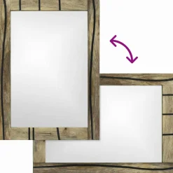 vidaXL Badkamer Spiegel Naturel 50 x 2,5 x 70 cm Rechthoekig