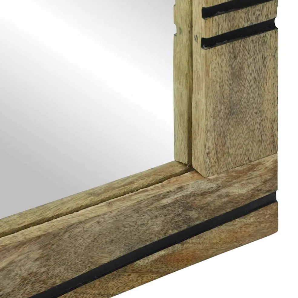 vidaXL Badkamer Spiegel Naturel 50 x 2,5 x 70 cm Rechthoekig