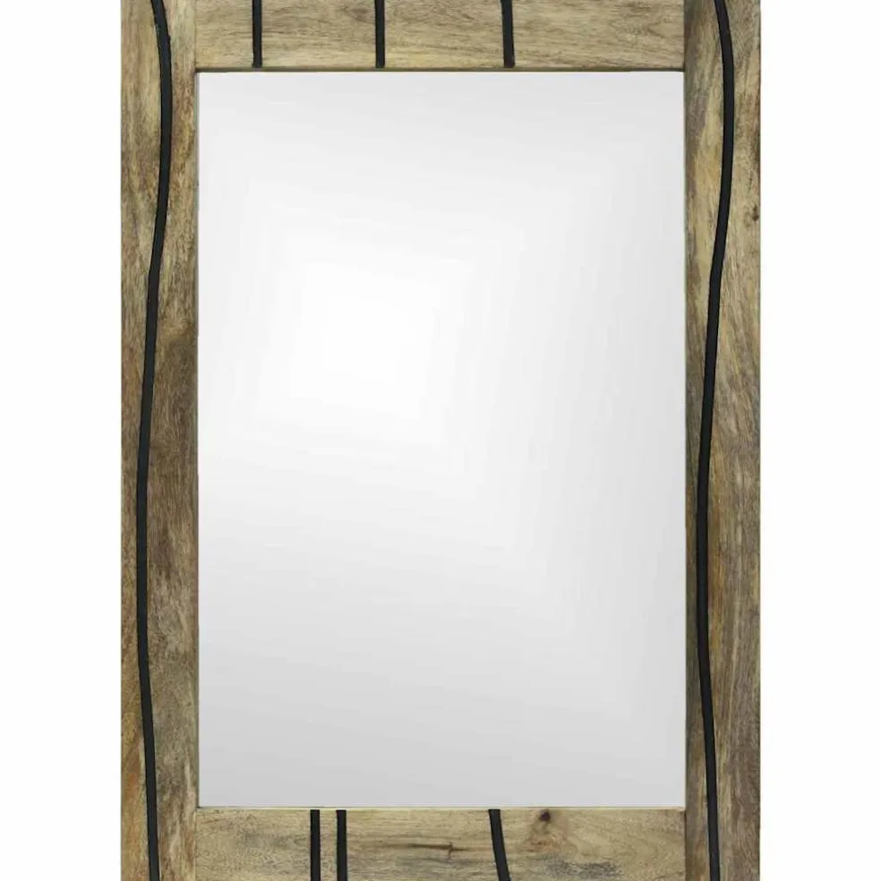 vidaXL Badkamer Spiegel Naturel 50 x 2,5 x 70 cm Rechthoekig