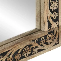 vidaXL Badkamerspiegel 50x70x2,5 cm massief mangohout en glas