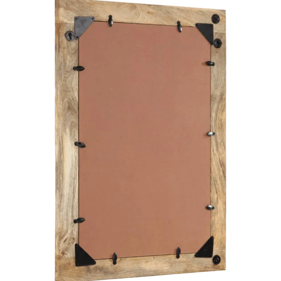 vidaXL Badkamerspiegel 50x70x2,5 cm massief mangohout en glas