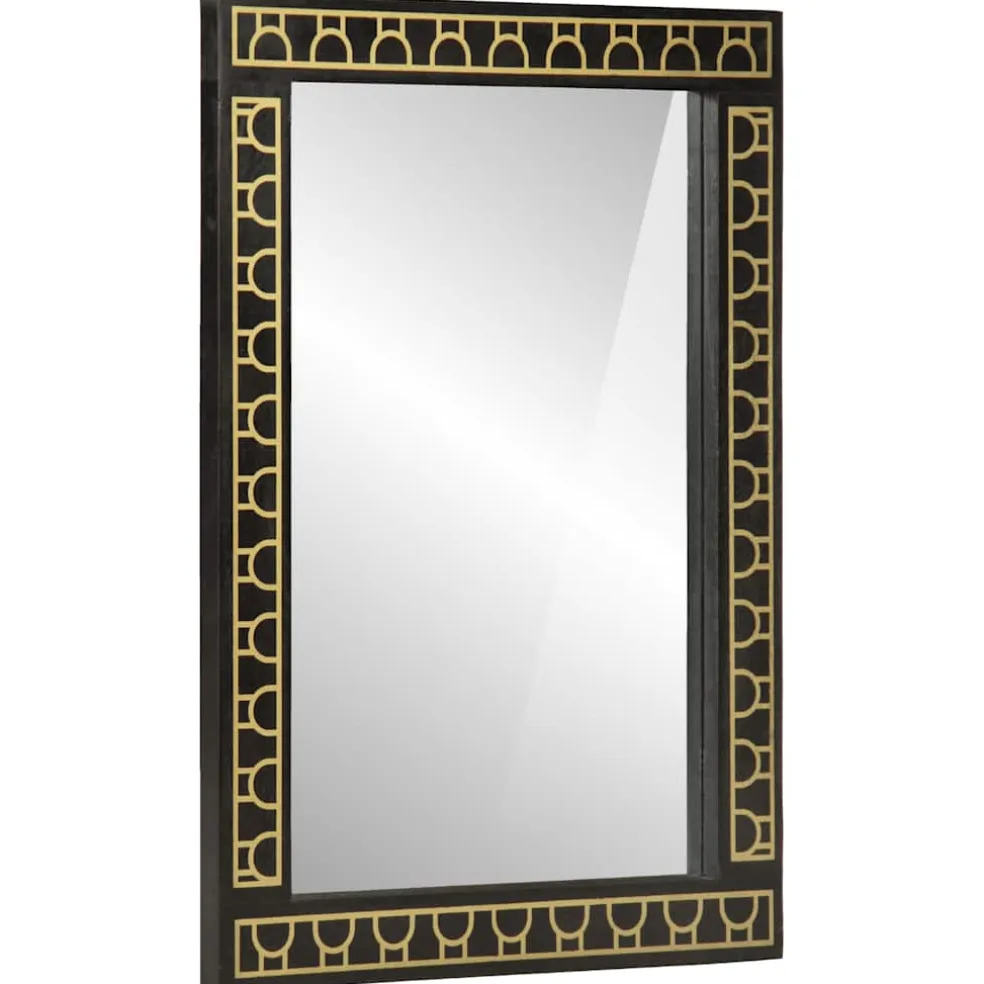 vidaXL Badkamerspiegel 50x70x2,5 cm massief mangohout en glas