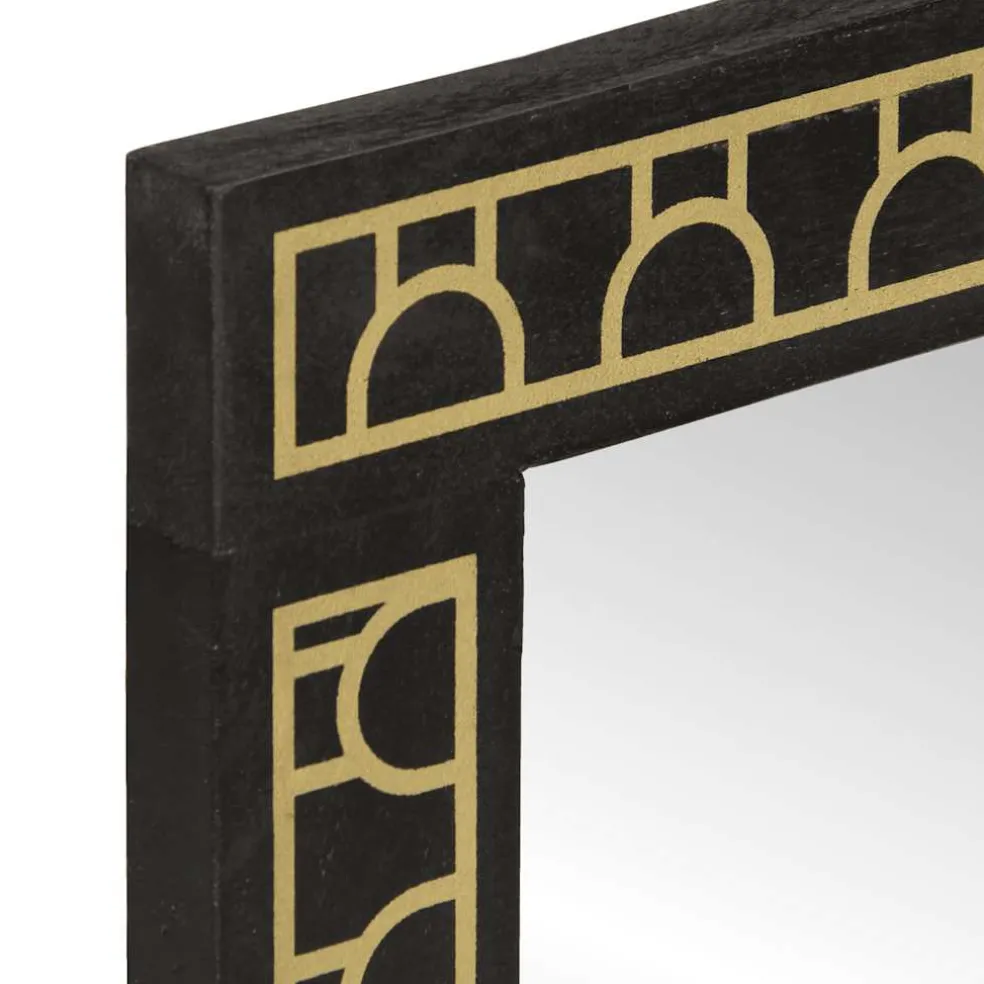 vidaXL Badkamerspiegel 50x70x2,5 cm massief mangohout en glas