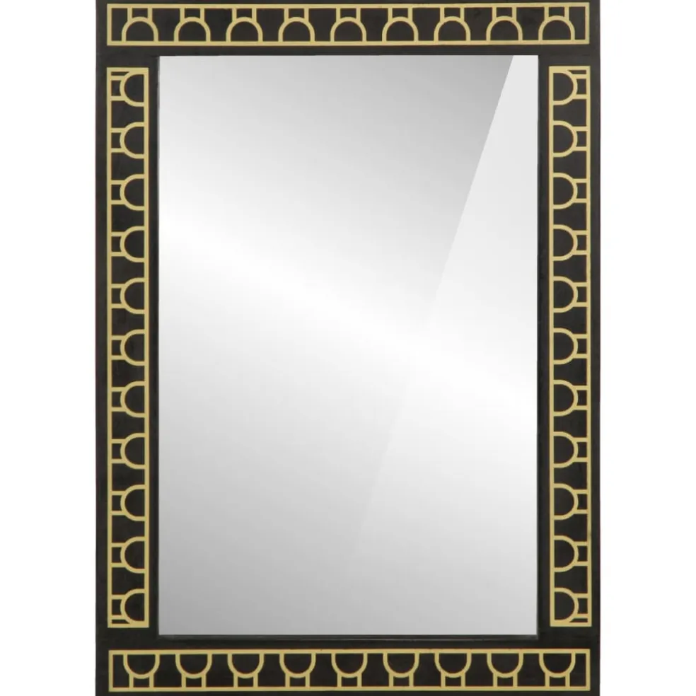 vidaXL Badkamerspiegel 50x70x2,5 cm massief mangohout en glas