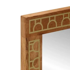 vidaXL Badkamerspiegel 50x70x2,5 cm massief mangohout en glas