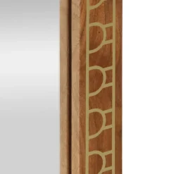 vidaXL Badkamerspiegel 50x70x2,5 cm massief mangohout en glas