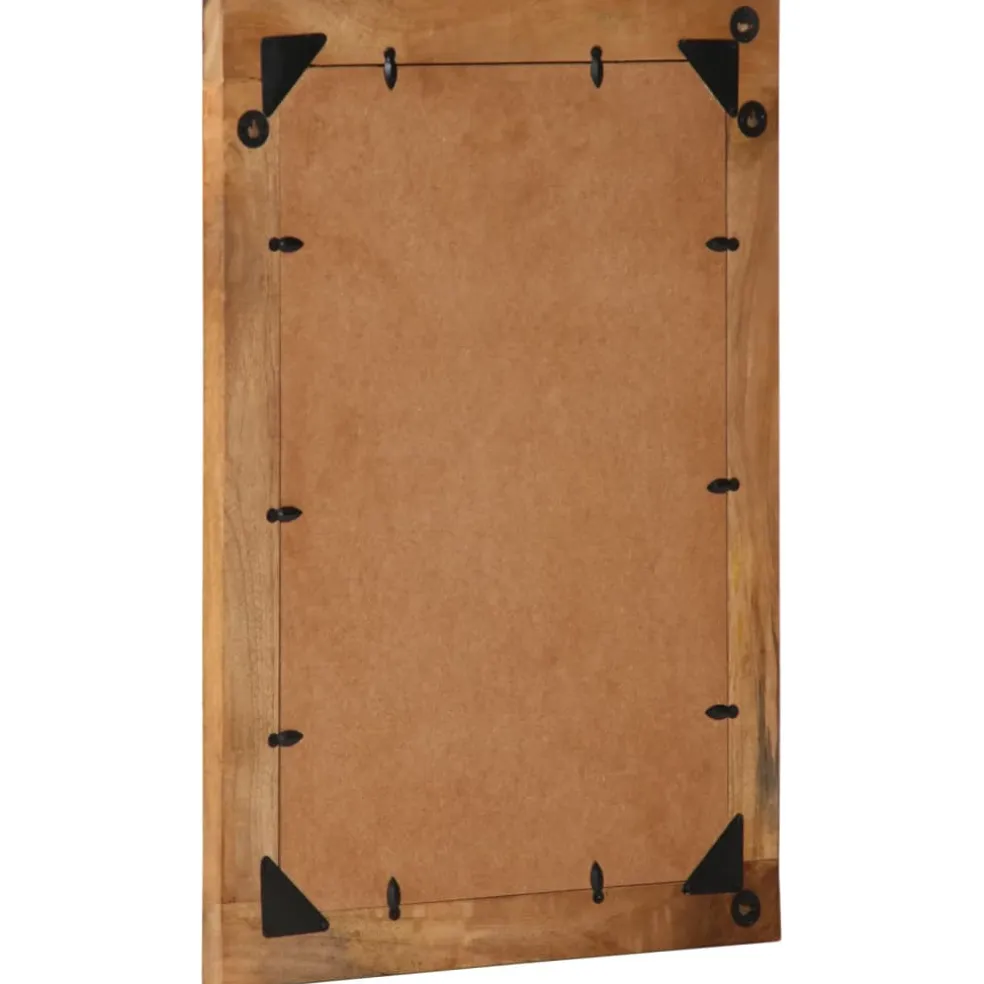 vidaXL Badkamerspiegel 50x70x2,5 cm massief mangohout en glas