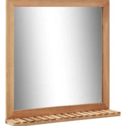 vidaXL Badkamerspiegel 60x12x62 massief walnotenhout
