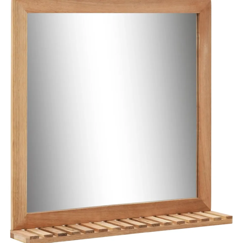 vidaXL Badkamerspiegel 60x12x62 massief walnotenhout