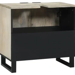 vidaXL Badkamertenk te kast Wit 62 x 33 x 58 cm Bewerkt hout
