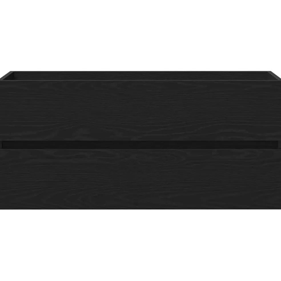 vidaXL Badkamertenk te kast Zwart Eiken 100 x 39 x 62 cm Bewerkt hout