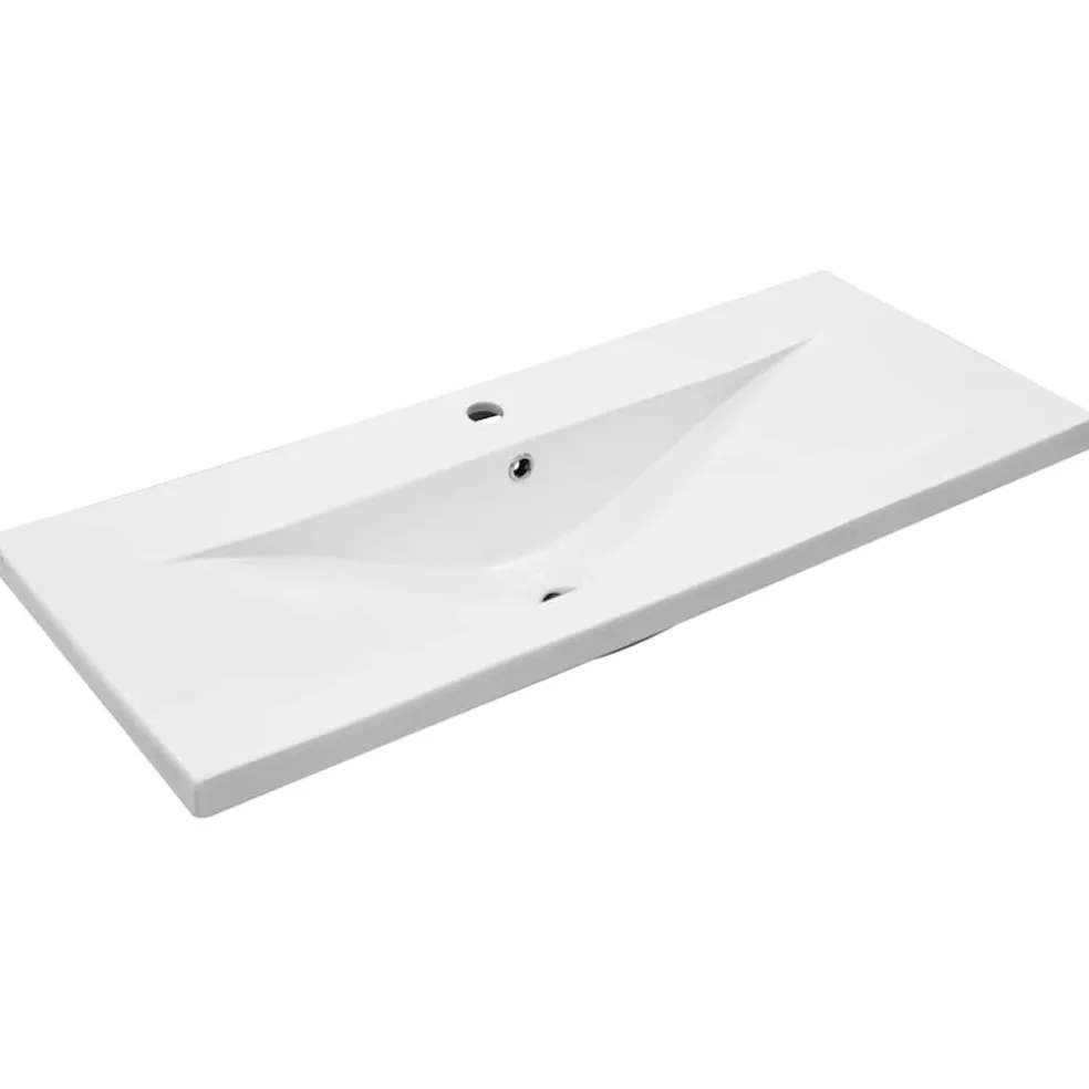 vidaXL Badkamertenk te kast Zwart Eiken 100 x 39 x 62 cm Bewerkt hout