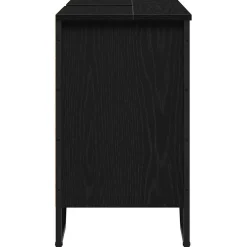 vidaXL Badkamertenk te kast Zwart Eiken 91 x 35 x 60 cm Bewerkt hout