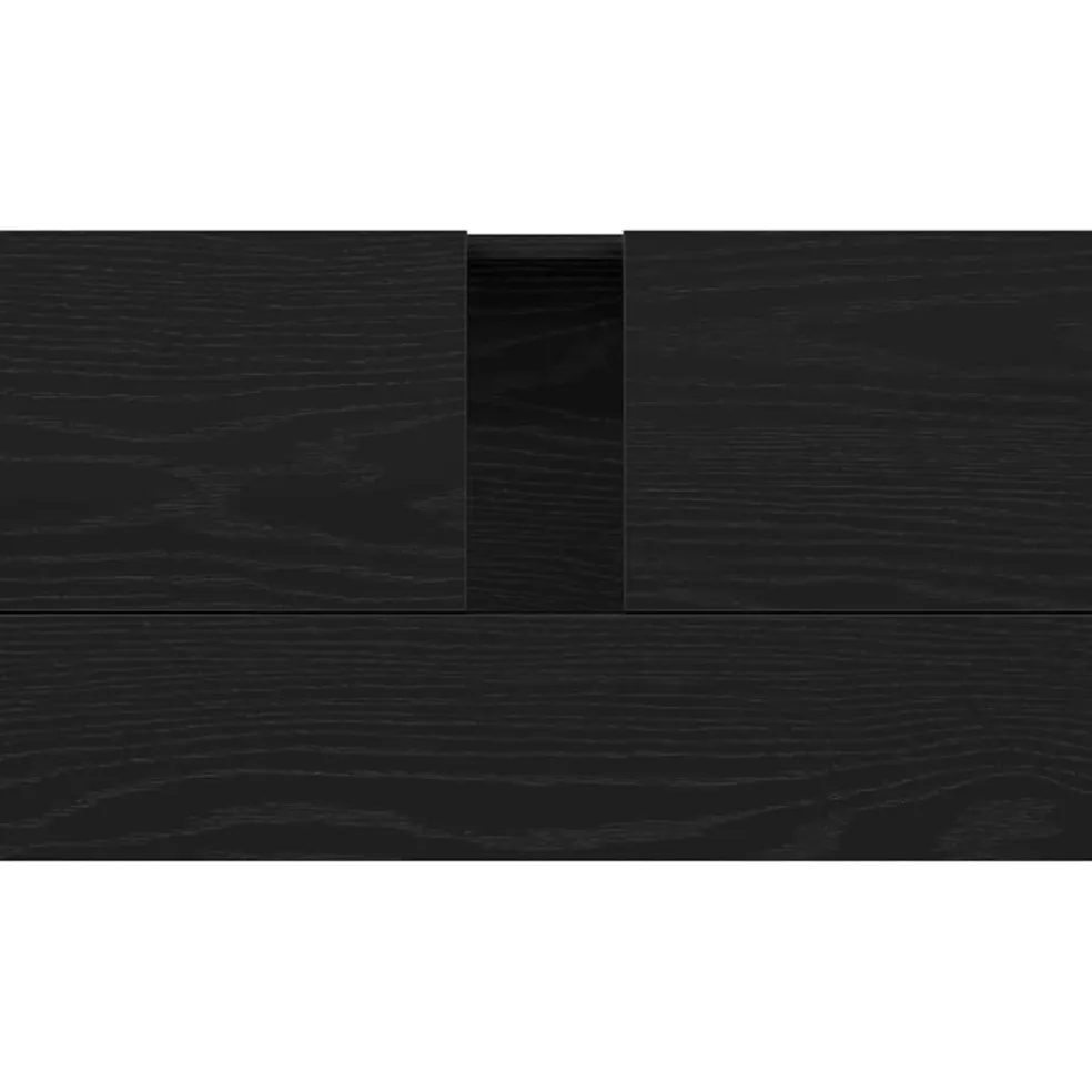 vidaXL Badkamertenk te kast Zwart Eiken 58 x 33 x 60 cm Bewerkt hout