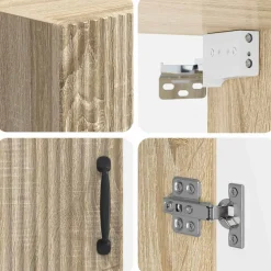 vidaXL Badkamer wandkast HOORN Sonoma Eiken 30 x 31 x 59 cm