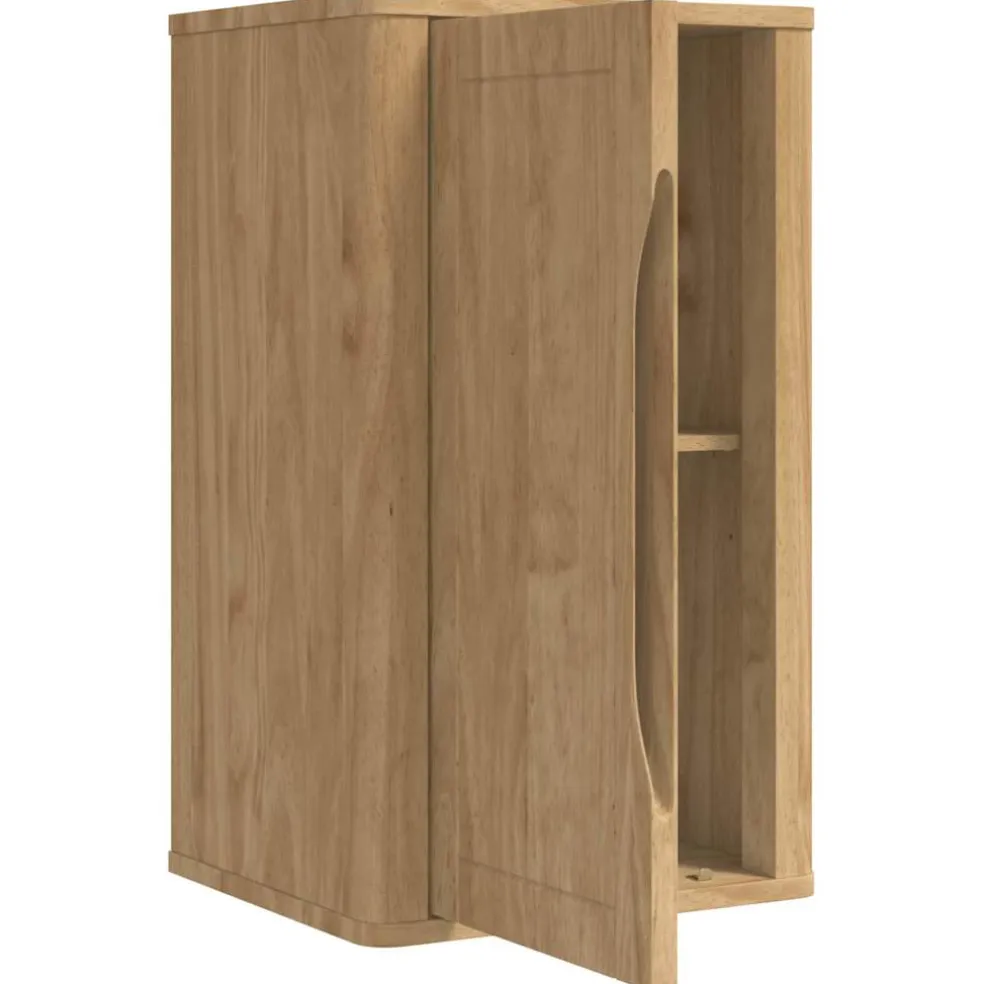 vidaXL Badkamer wandkast met plank FLORO Wasbruin 35 x 30 x 60 cm