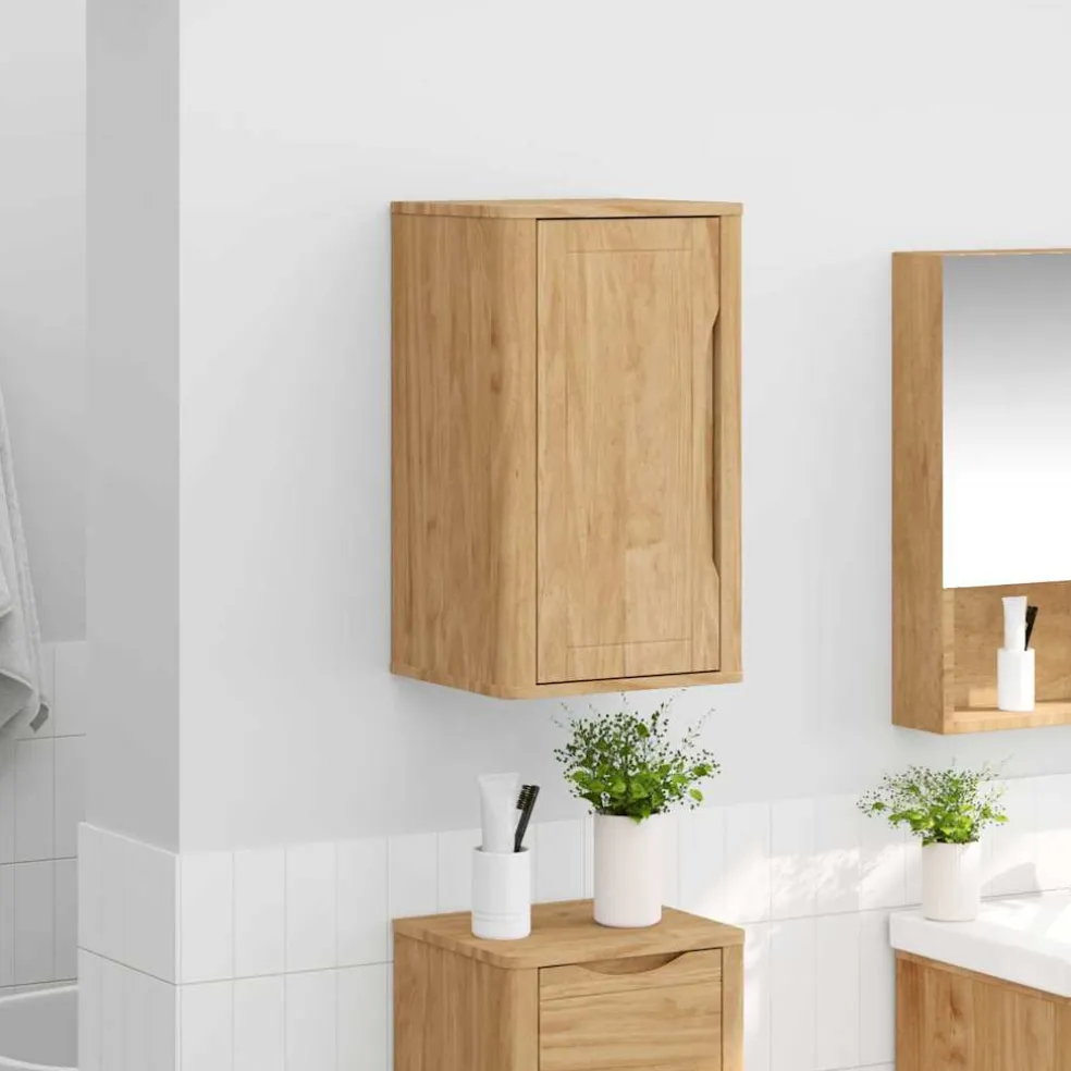 vidaXL Badkamer wandkast met plank FLORO Wasbruin 35 x 30 x 60 cm