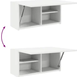 vidaXL Badkamerwandkast 60x25x30 cm bewerkt hout wit