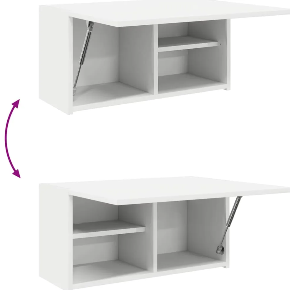 vidaXL Badkamerwandkast 60x25x30 cm bewerkt hout wit