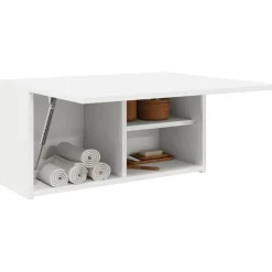 vidaXL Badkamerwandkast 60x25x30 cm bewerkt hout wit