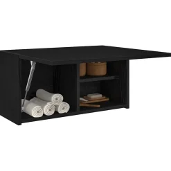 vidaXL Badkamerwandkast 60x25x30 cm bewerkt hout zwart