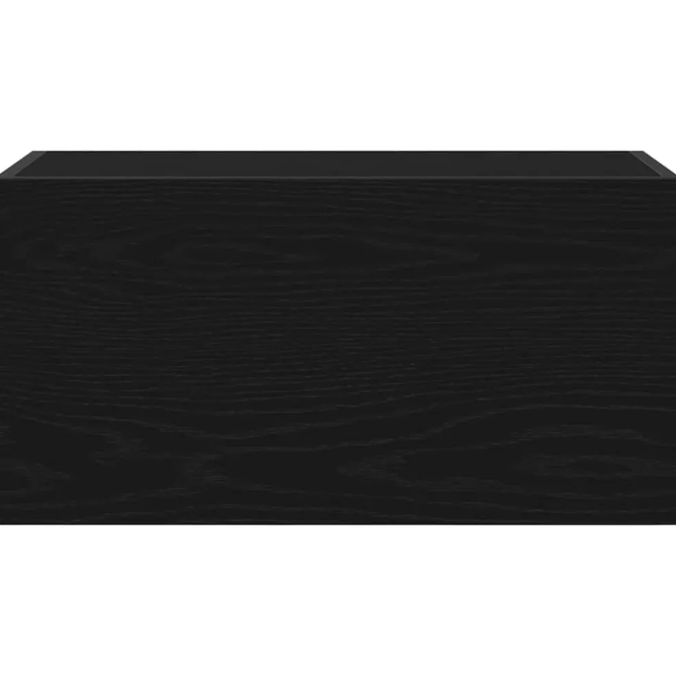 vidaXL Badkamerwandkast 60x25x30 cm bewerkt hout zwart